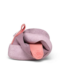 Lasten Otter-ensiaskelkengät - Prewalker Cotton Smally, violetti kangas, pinkit tarrat