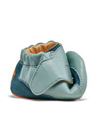 Lasten nahkatossut - Leather Crawly Bunny, turkoosi