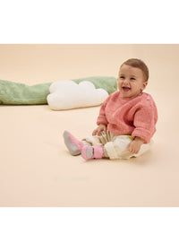 Children's leather slippers - Leather Crawly Koala, light pink