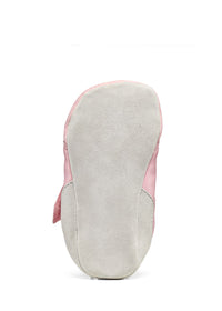 Children's leather slippers - Leather Crawly Koala, light pink