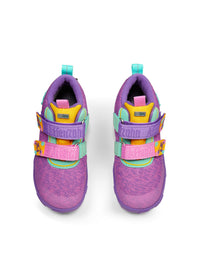Children's barefoot shoes - Happy Knit Creative Toucan, transitional shoes with TEX membrane - purple
