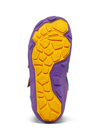 Children's barefoot shoes - Happy Knit Creative Toucan, transitional shoes with TEX membrane - purple
