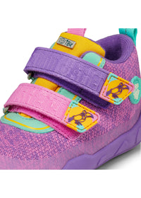Children's barefoot shoes - Happy Knit Creative Toucan, transitional shoes with TEX membrane - purple
