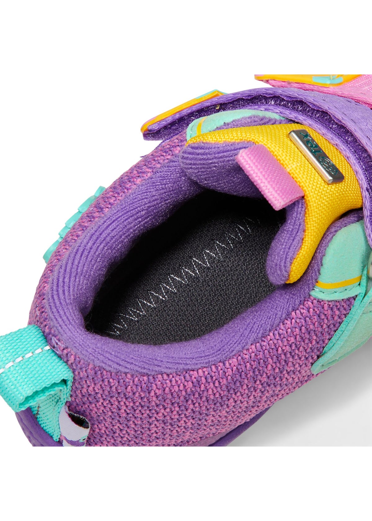 Children's barefoot shoes - Happy Knit Creative Toucan, transitional shoes with TEX membrane - purple