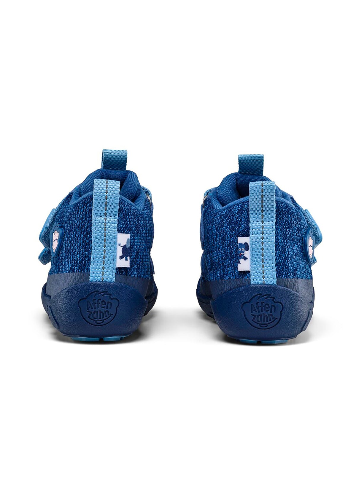 Children's barefoot shoes - Happy Knit Elephant, transitional shoes with TEX membrane - blue