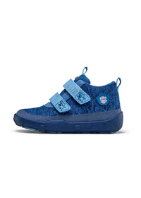 Children's barefoot shoes - Happy Knit Elephant, transitional shoes with TEX membrane - blue