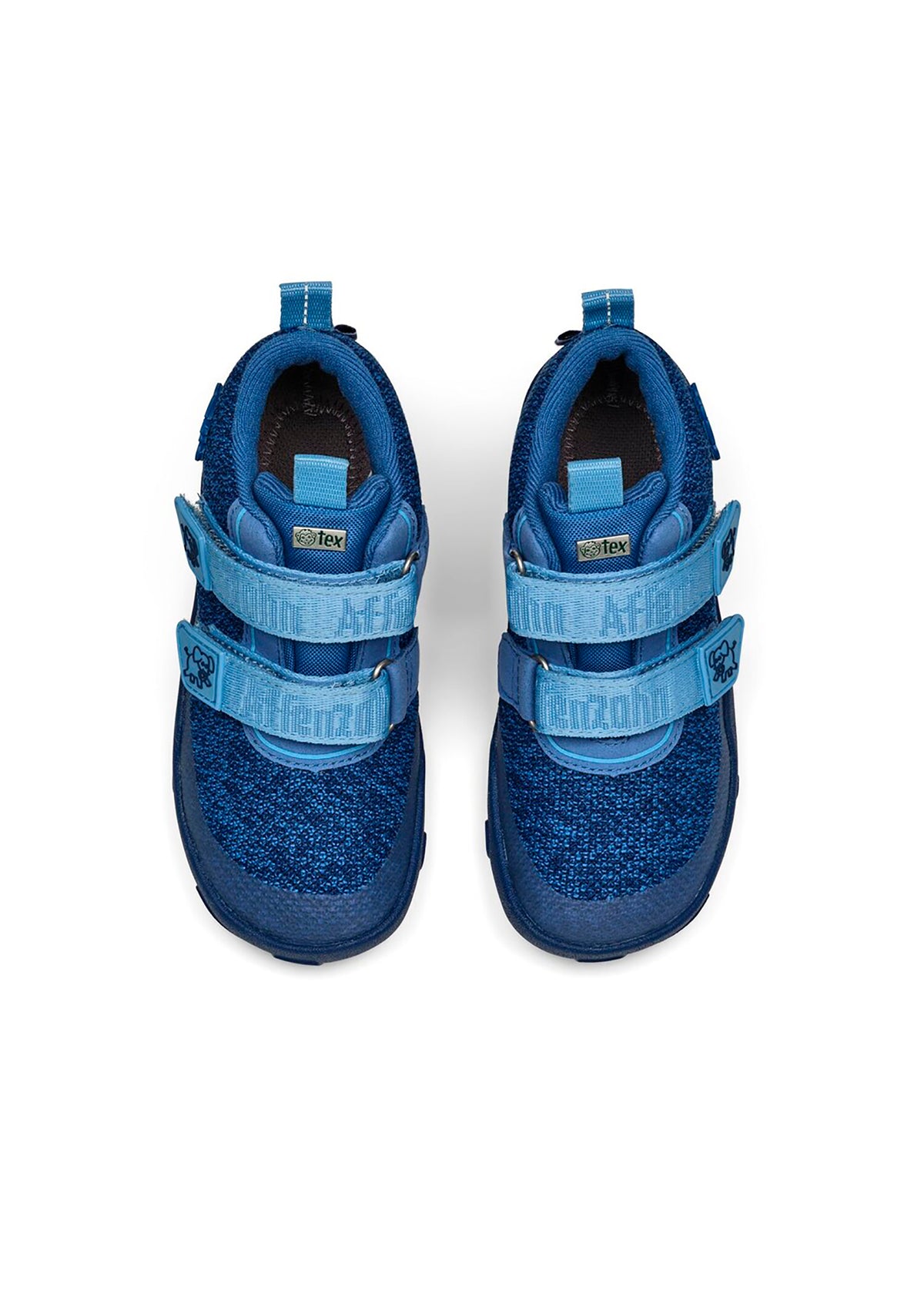 Children's barefoot shoes - Happy Knit Elephant, transitional shoes with TEX membrane - blue