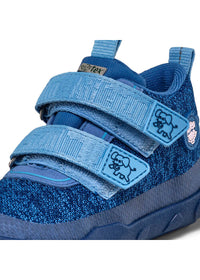 Children's barefoot shoes - Happy Knit Elephant, transitional shoes with TEX membrane - blue