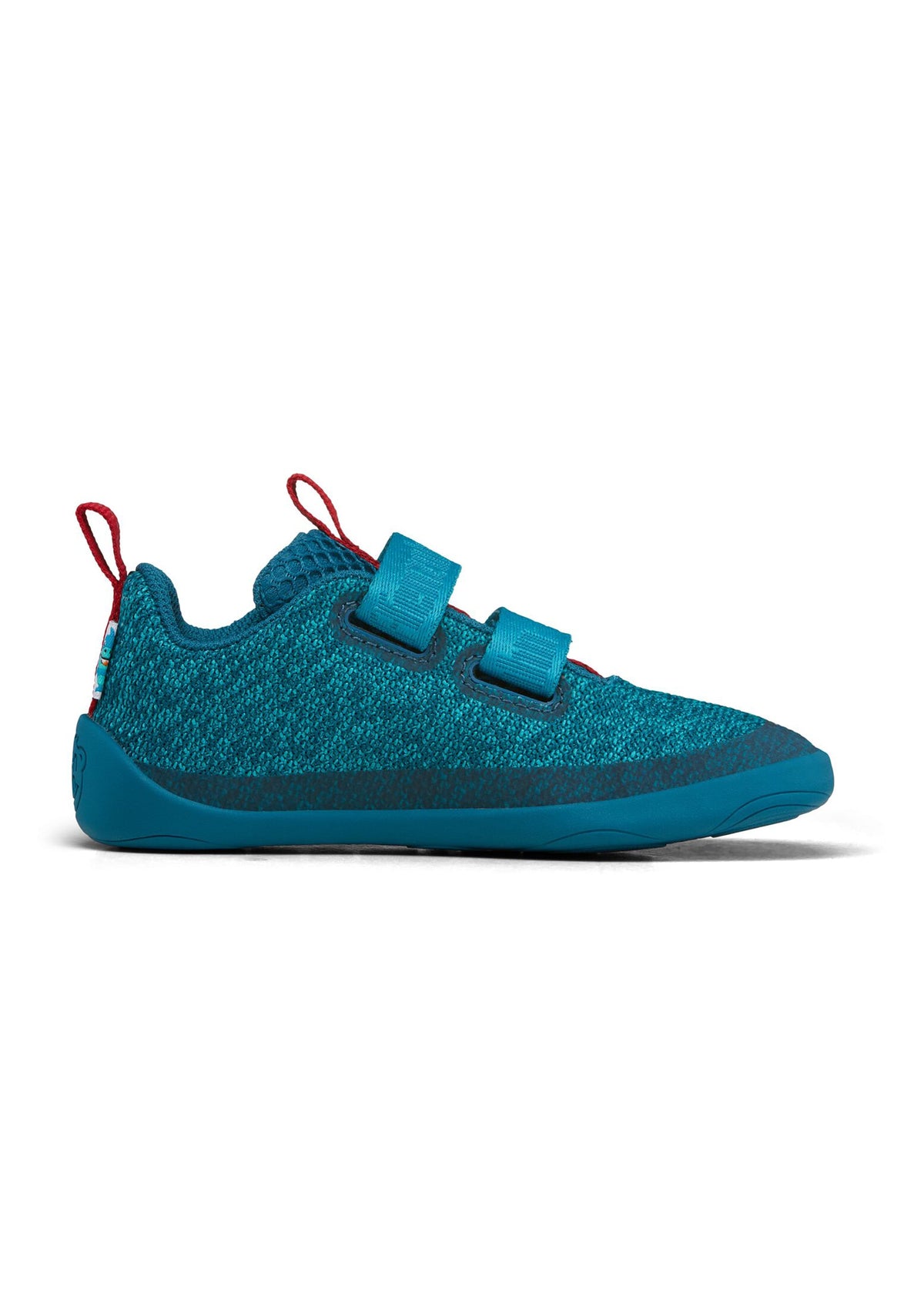 Barns Shark-barfotatennisskor - Sneaker Stickad Glad, blå, vegansk