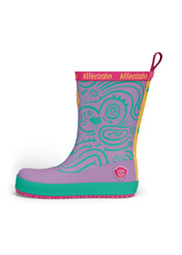 Children's rubber boots with thin lining - Vegan Plashy, Owl