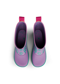 Children's rubber boots with thin lining - Vegan Plashy, Owl