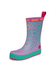 Children's rubber boots with thin lining - Vegan Plashy, Owl