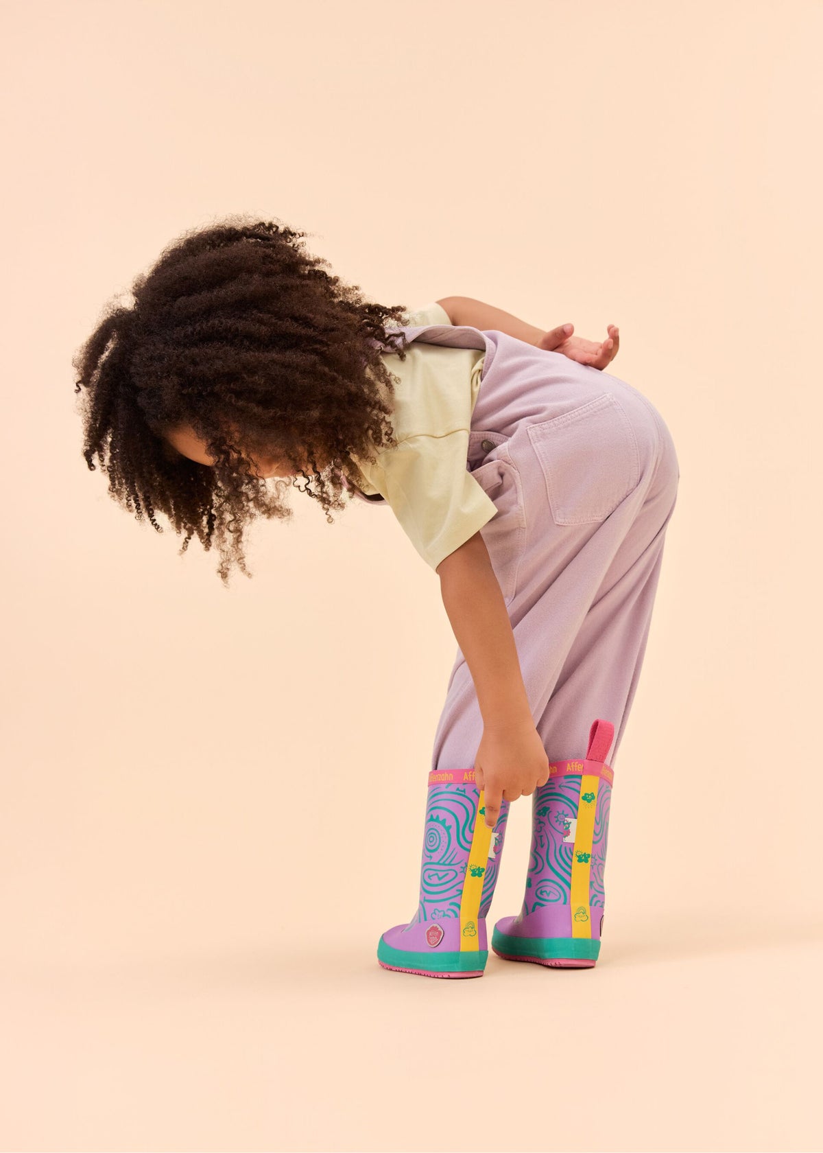 Children's rubber boots with thin lining - Vegan Plashy, Owl