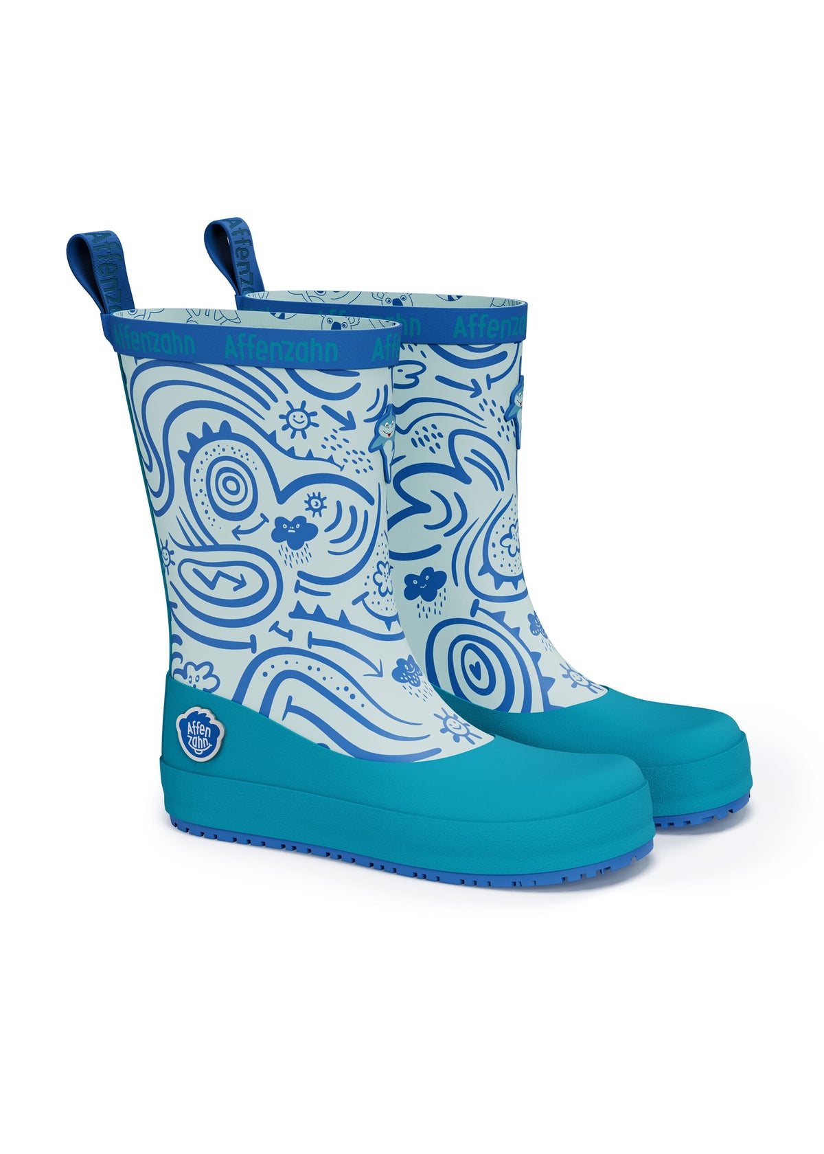 Children's rubber boots with thin lining - Vegan Plashy, Shark
