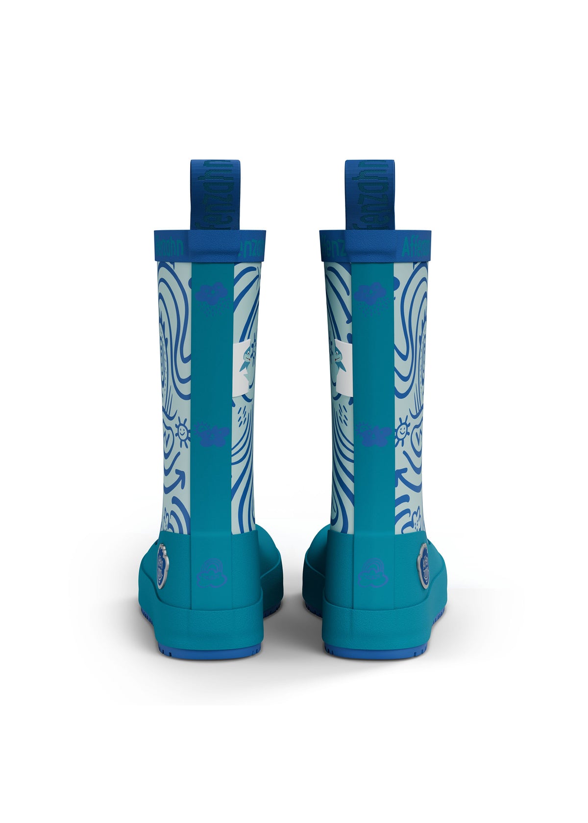 Children's rubber boots with thin lining - Vegan Plashy, Shark