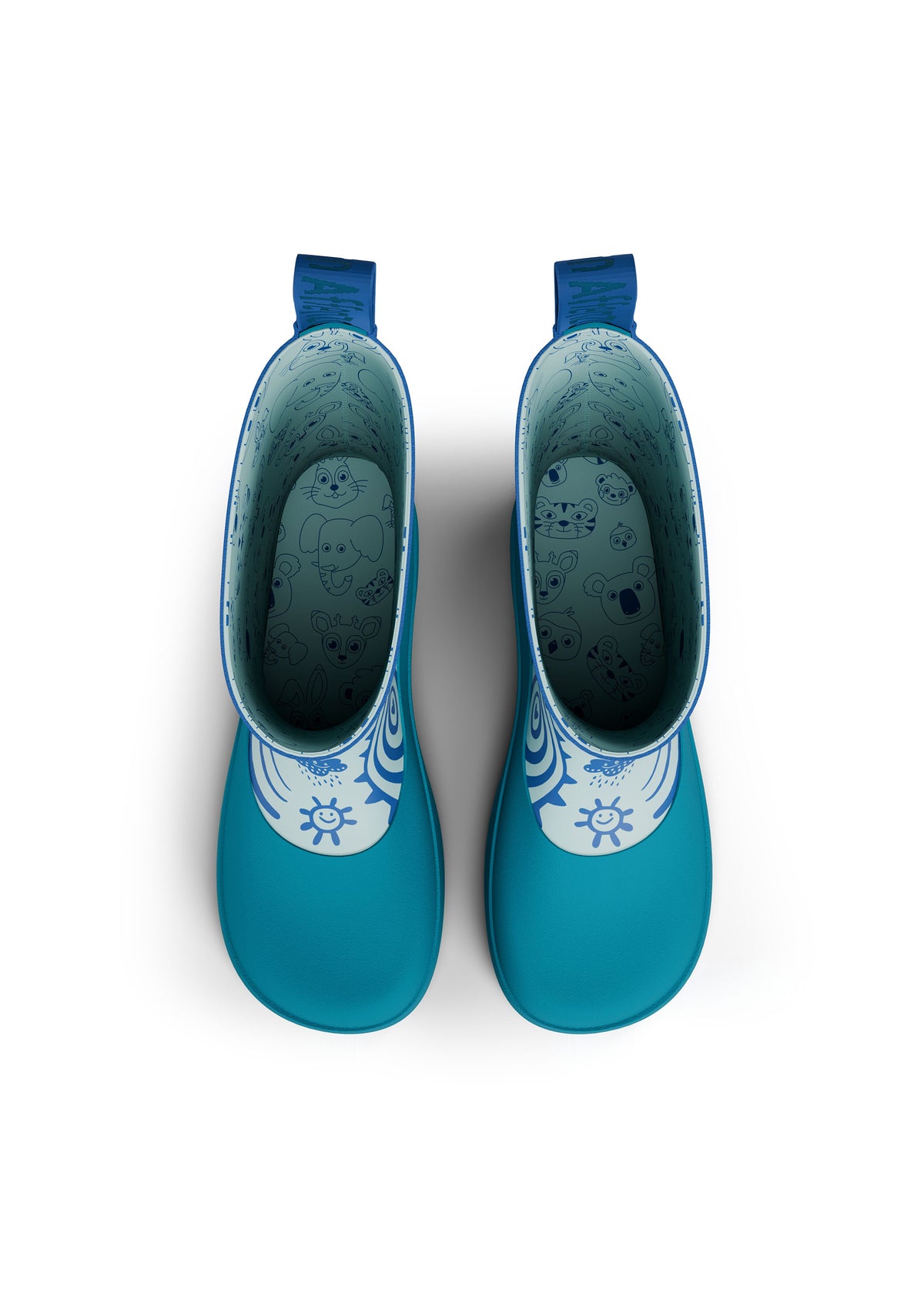 Children's rubber boots with thin lining - Vegan Plashy, Shark