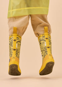 Children's rubber boots with thin lining - Vegan Plashy, Tiger