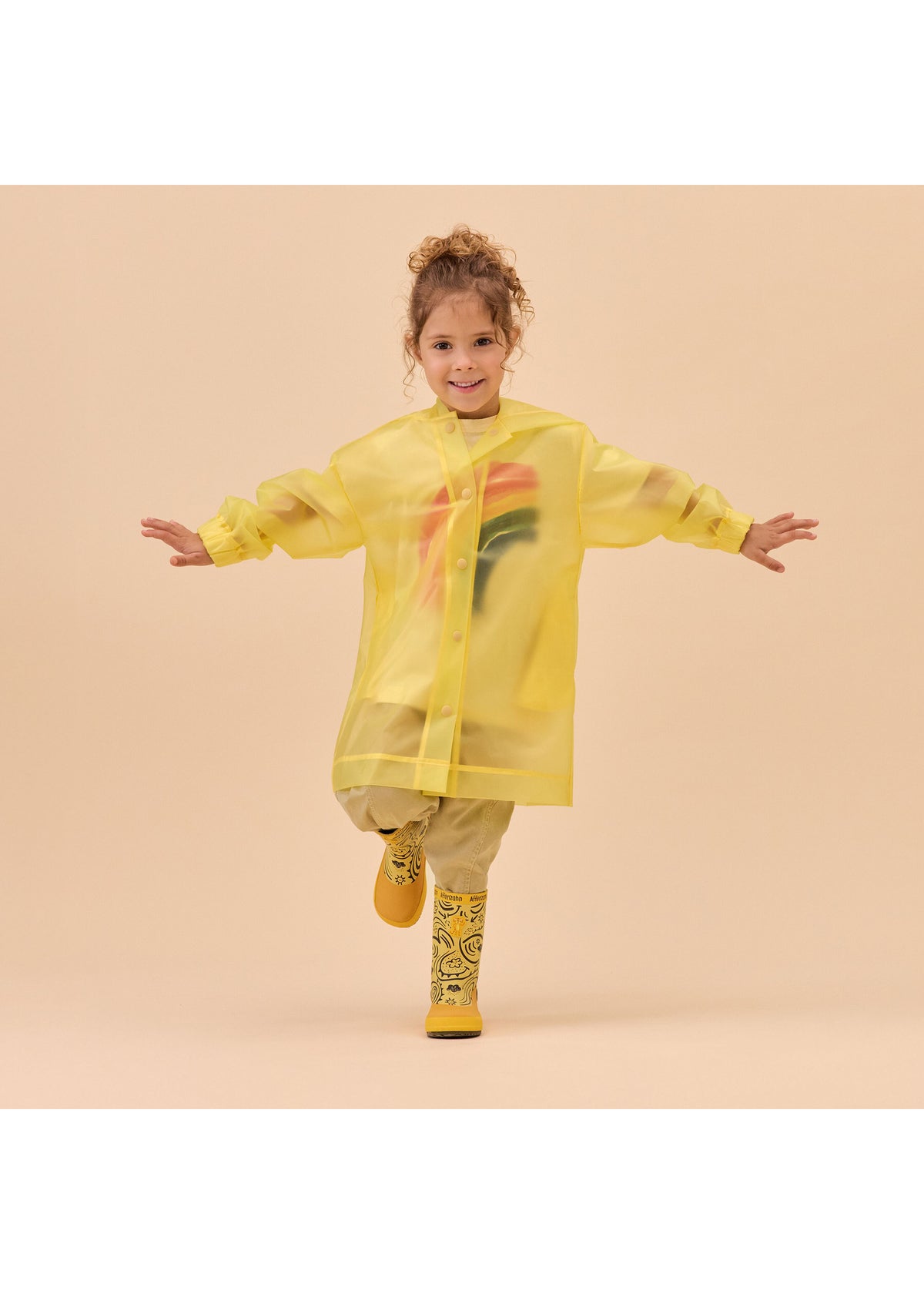 Children's rubber boots with thin lining - Vegan Plashy, Tiger