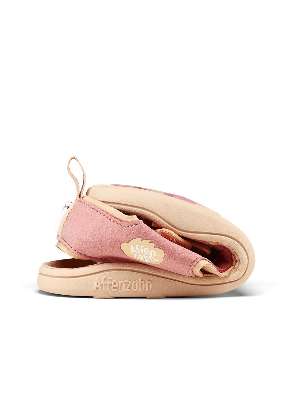 Lasten Flamingo-paljasjalkasandaalit - Sandal Microfibre Airy, roosa, beiget tarrat, vegaaninen