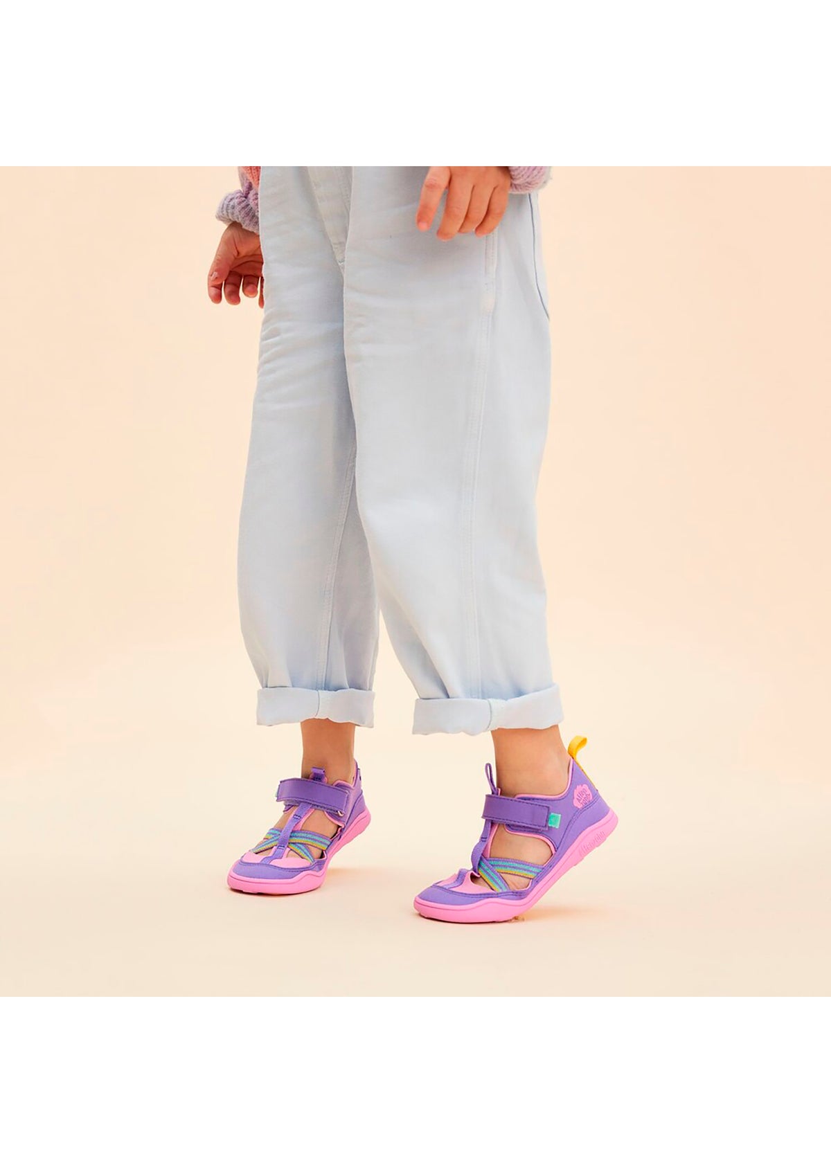 Lasten paljasjalkasandaalit - Sandal Vegan Breezy, Creative Toucan, pinkki-violetti, vegaaninen