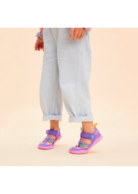 Lasten paljasjalkasandaalit - Sandal Vegan Breezy, Creative Toucan, pinkki-violetti, vegaaninen