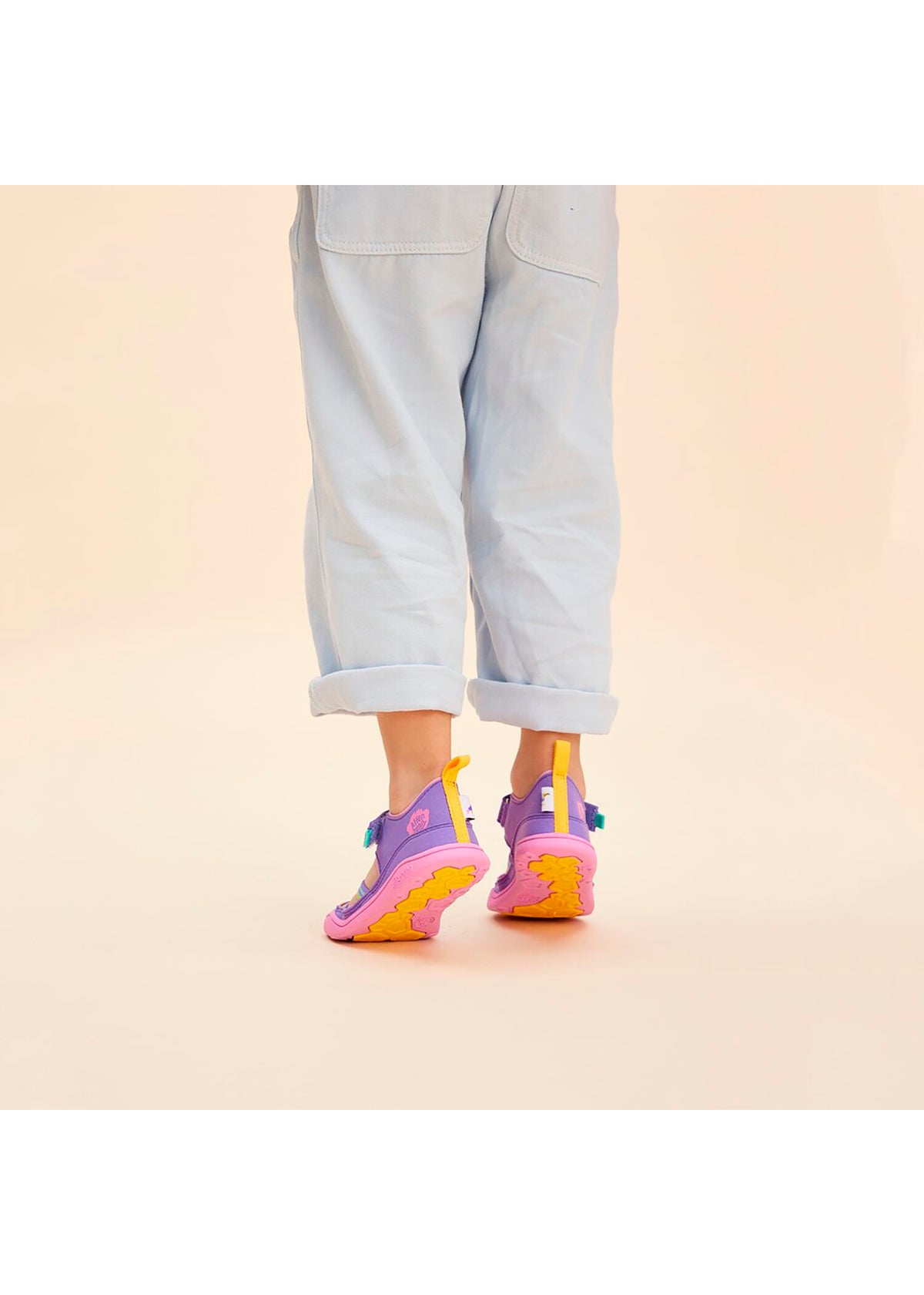 Lasten paljasjalkasandaalit - Sandal Vegan Breezy, Creative Toucan, pinkki-violetti, vegaaninen