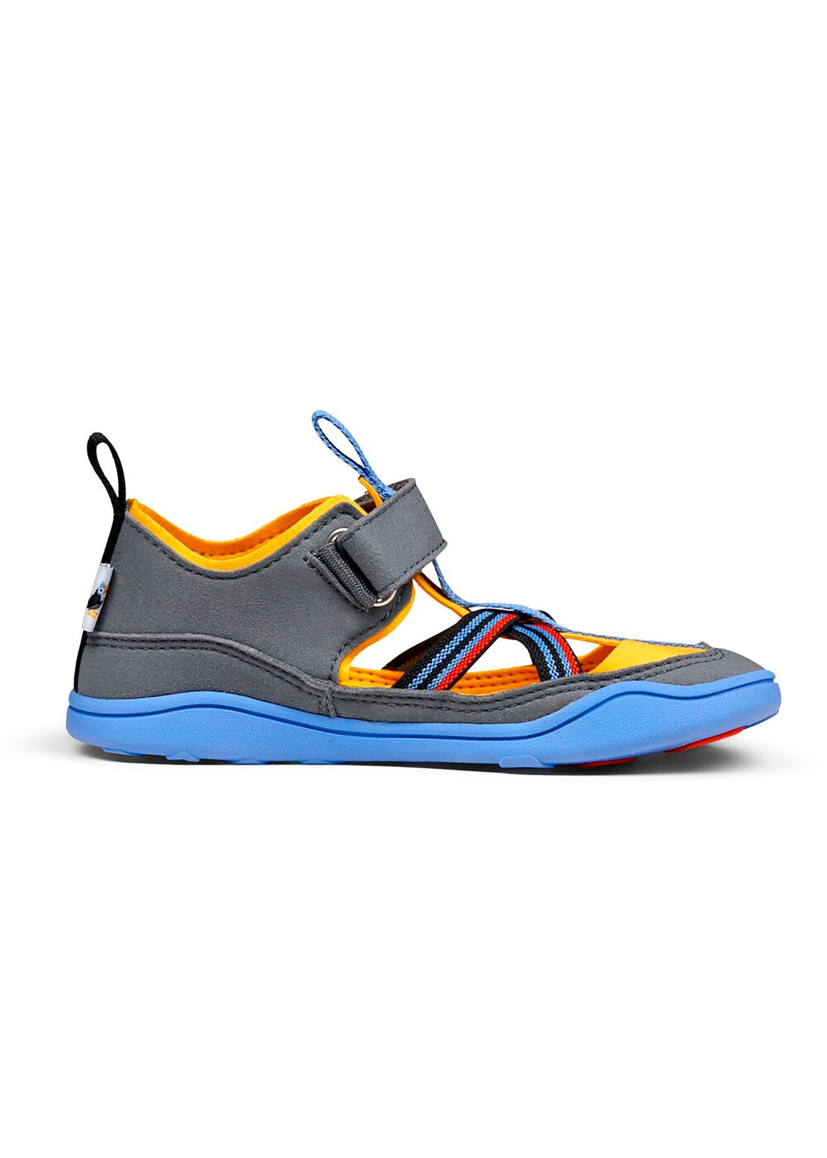 Children's barefoot sandals - Sandal Vegan Breezy, Toucan, grey-blue, vegan