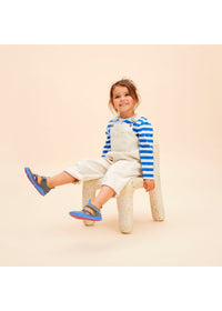 Children's barefoot sandals - Sandal Vegan Breezy, Toucan, grey-blue, vegan