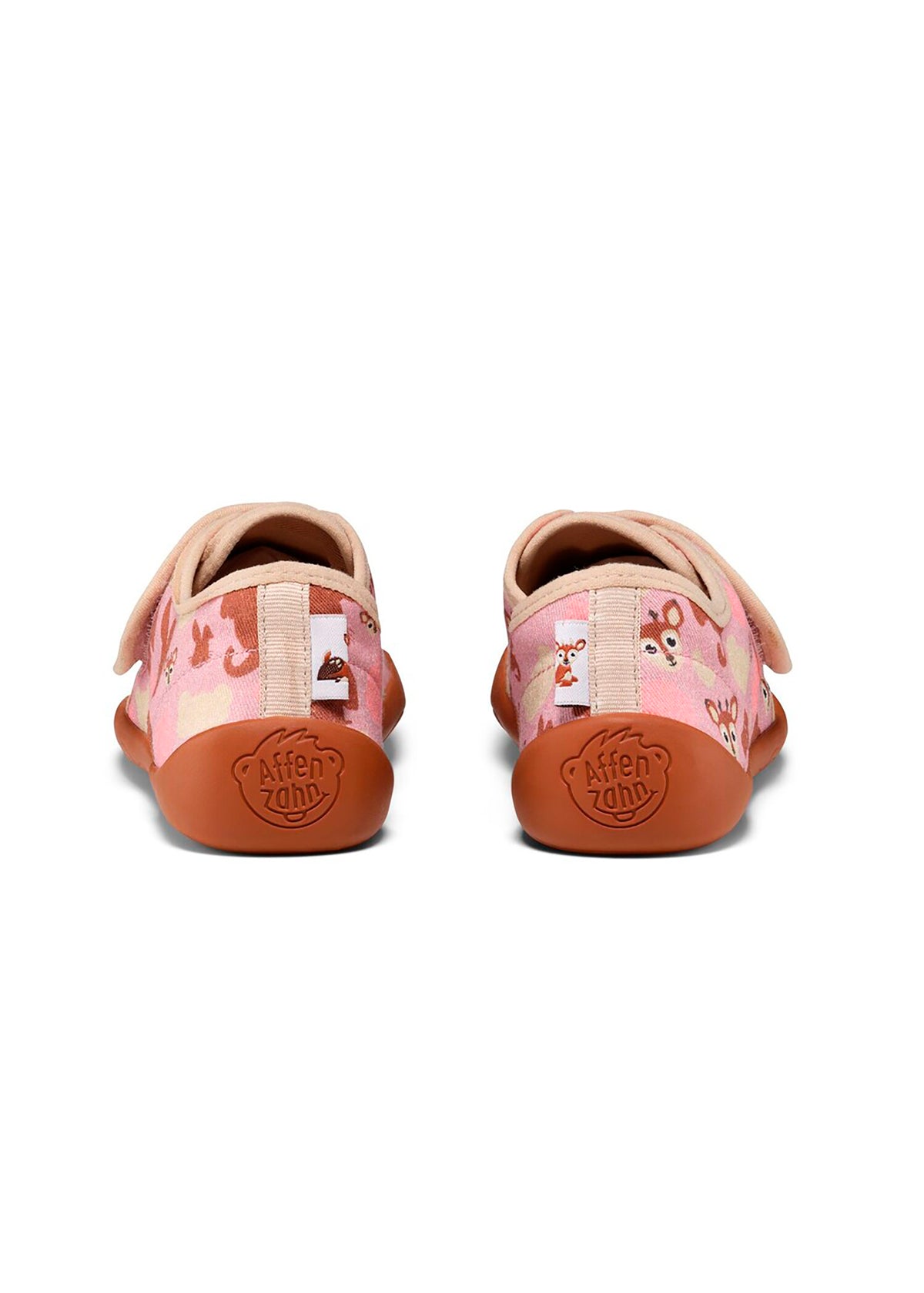 Barns barfotatennisskor - Slipper Cotton Movy Deer, rosa-brun, vegansk