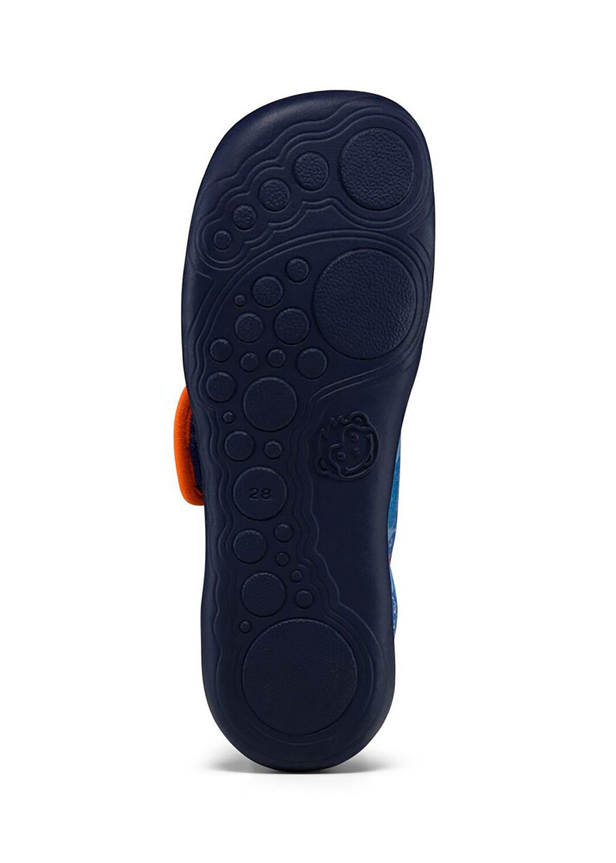 Children's barefoot sneakers - Slipper Cotton Movy Elephant, blue, vegan