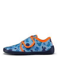 Children's barefoot sneakers - Slipper Cotton Movy Elephant, blue, vegan