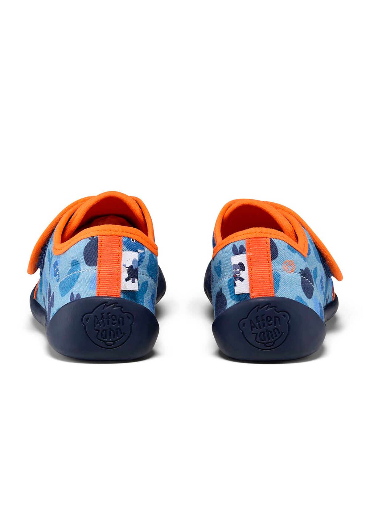 Children's barefoot sneakers - Slipper Cotton Movy Elephant, blue, vegan