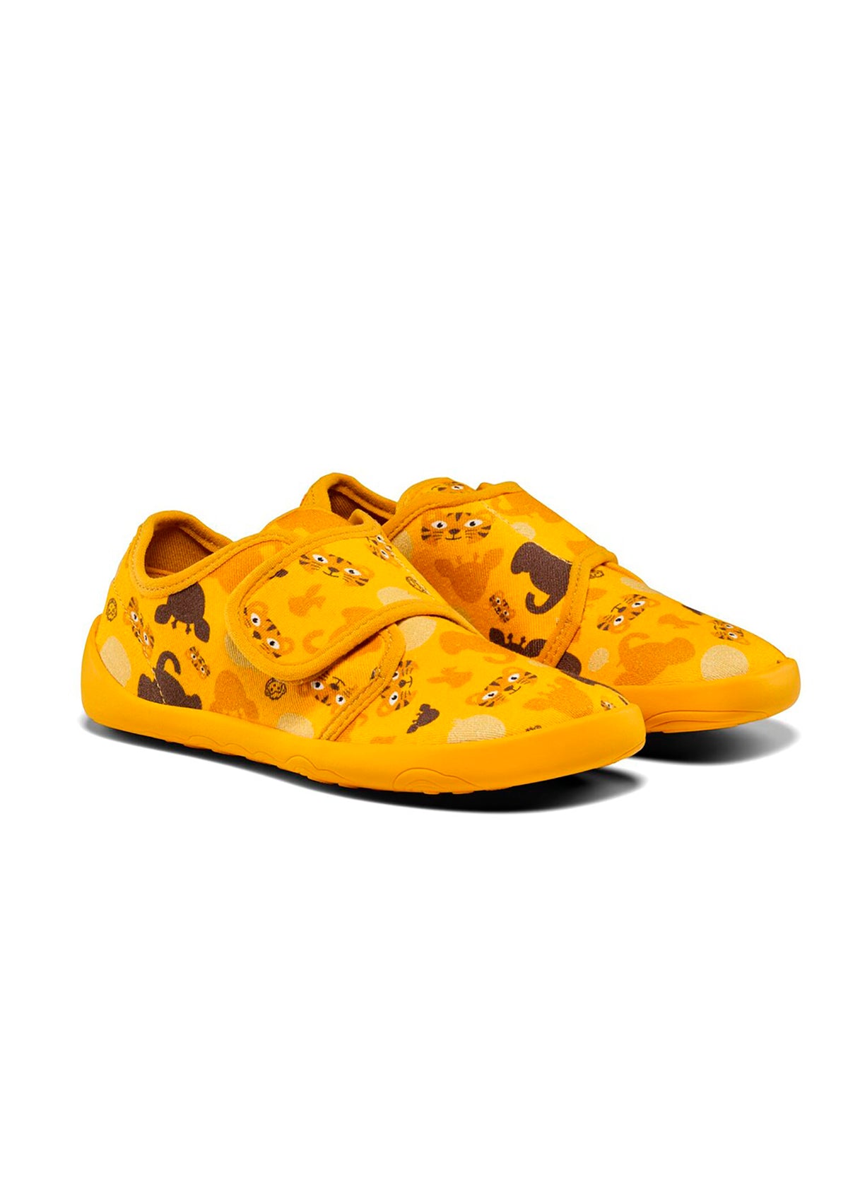 Barns barfotatennisskor - Slipper Cotton Movy Tiger, gul, vegansk