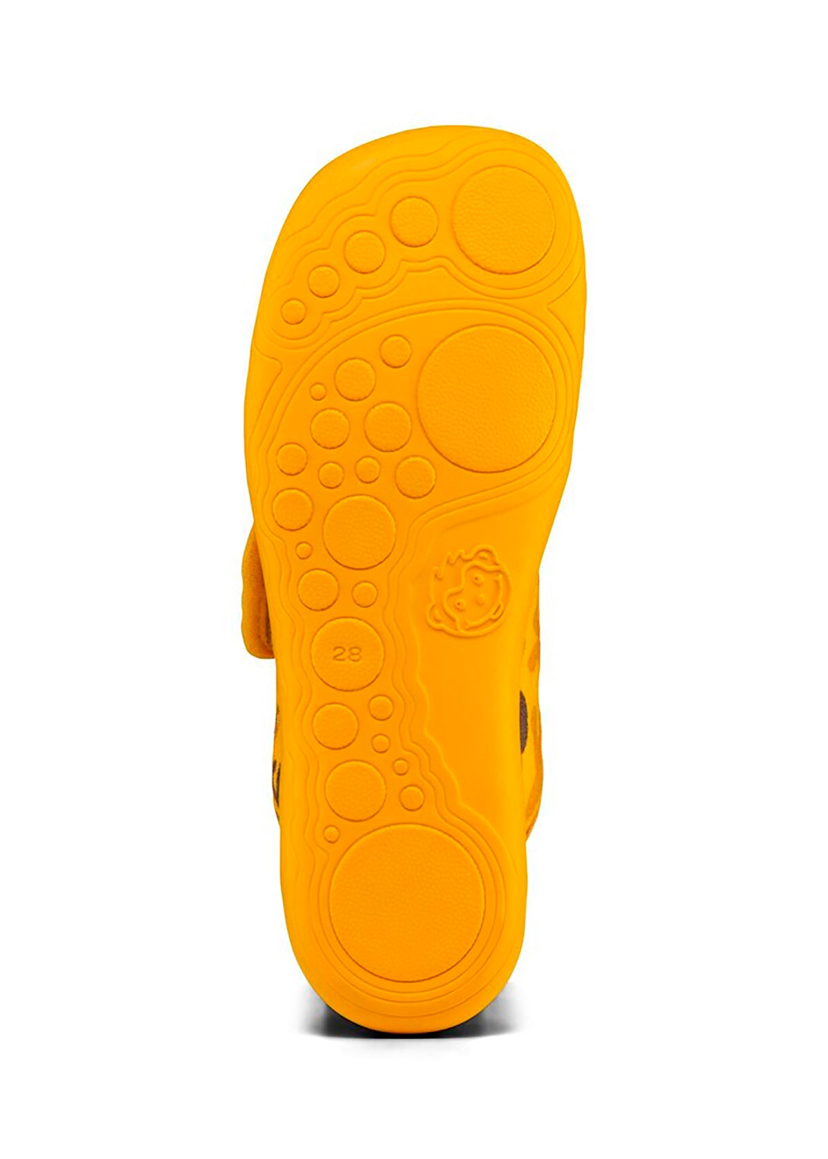 Barns barfotatennisskor - Slipper Cotton Movy Tiger, gul, vegansk
