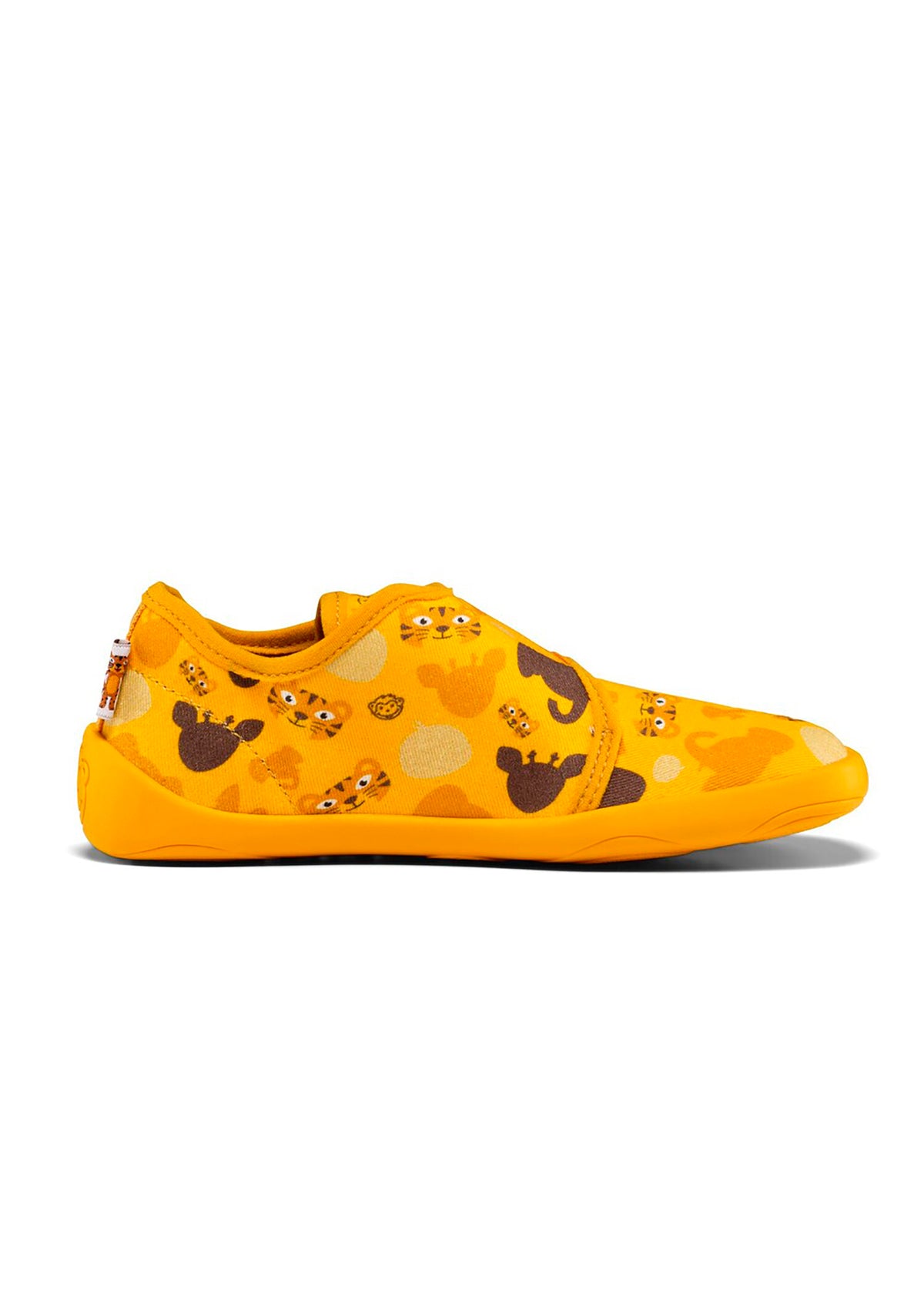 Barns barfotatennisskor - Slipper Cotton Movy Tiger, gul, vegansk