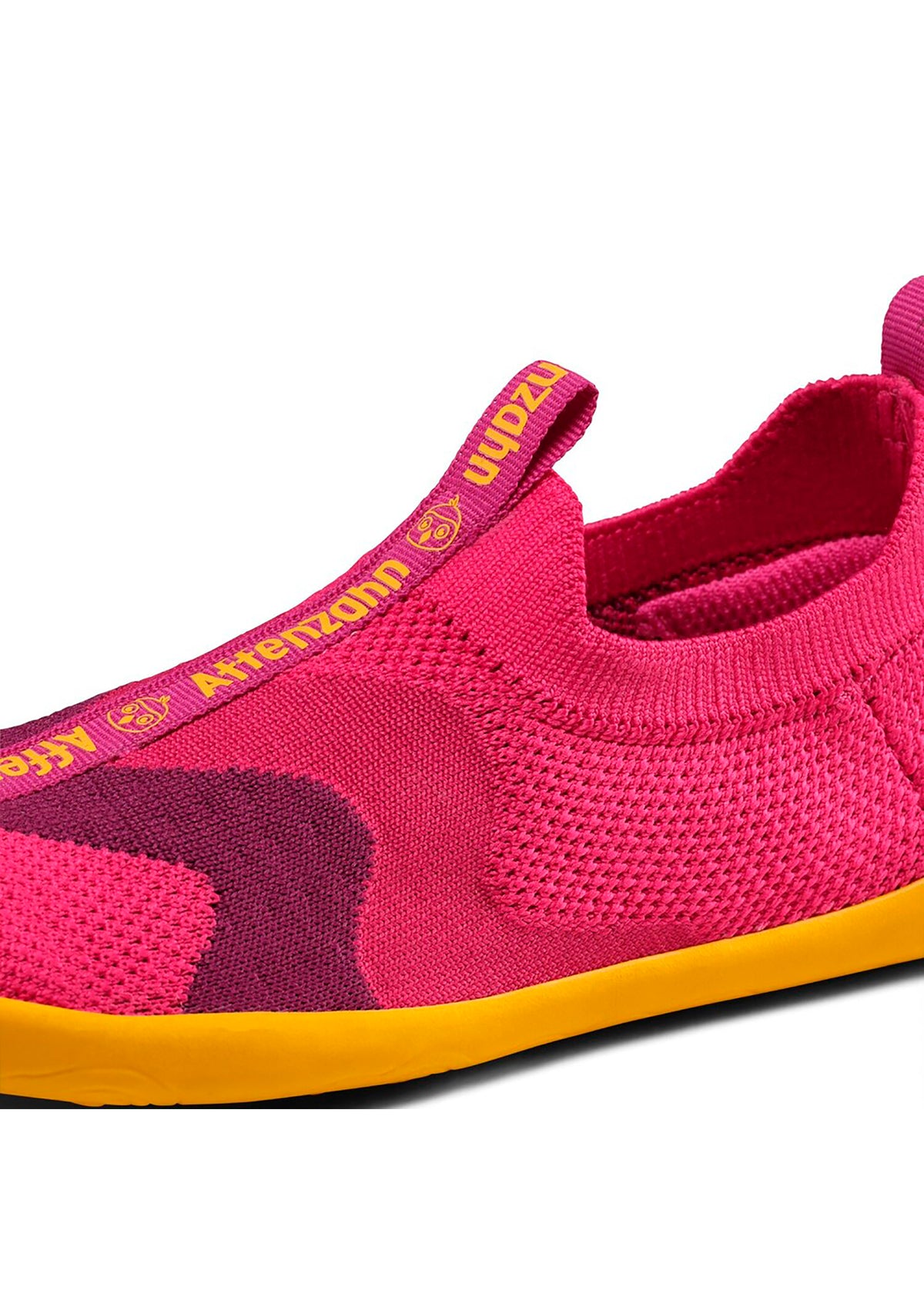 Lasten nauhattomat paljasjalkatennarit - Slipper Knit Flinky Bird, pinkki, vegaaninen