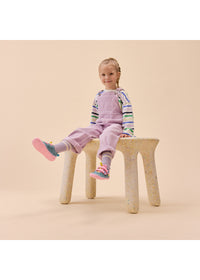 Children's Chameleon barefoot sneakers - Sneaker Knit Happy, green-pink, vegan