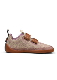 Children's Cat barefoot sneakers - Sneaker Knit Happy, beige-brown-purple, vegan