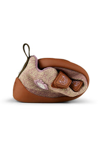 Children's Cat barefoot sneakers - Sneaker Knit Happy, beige-brown-purple, vegan