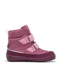 Lasten paljasjalkakengät - Wool Comfy Otter, talvikengät TEX-kalvolla - violetti, villa