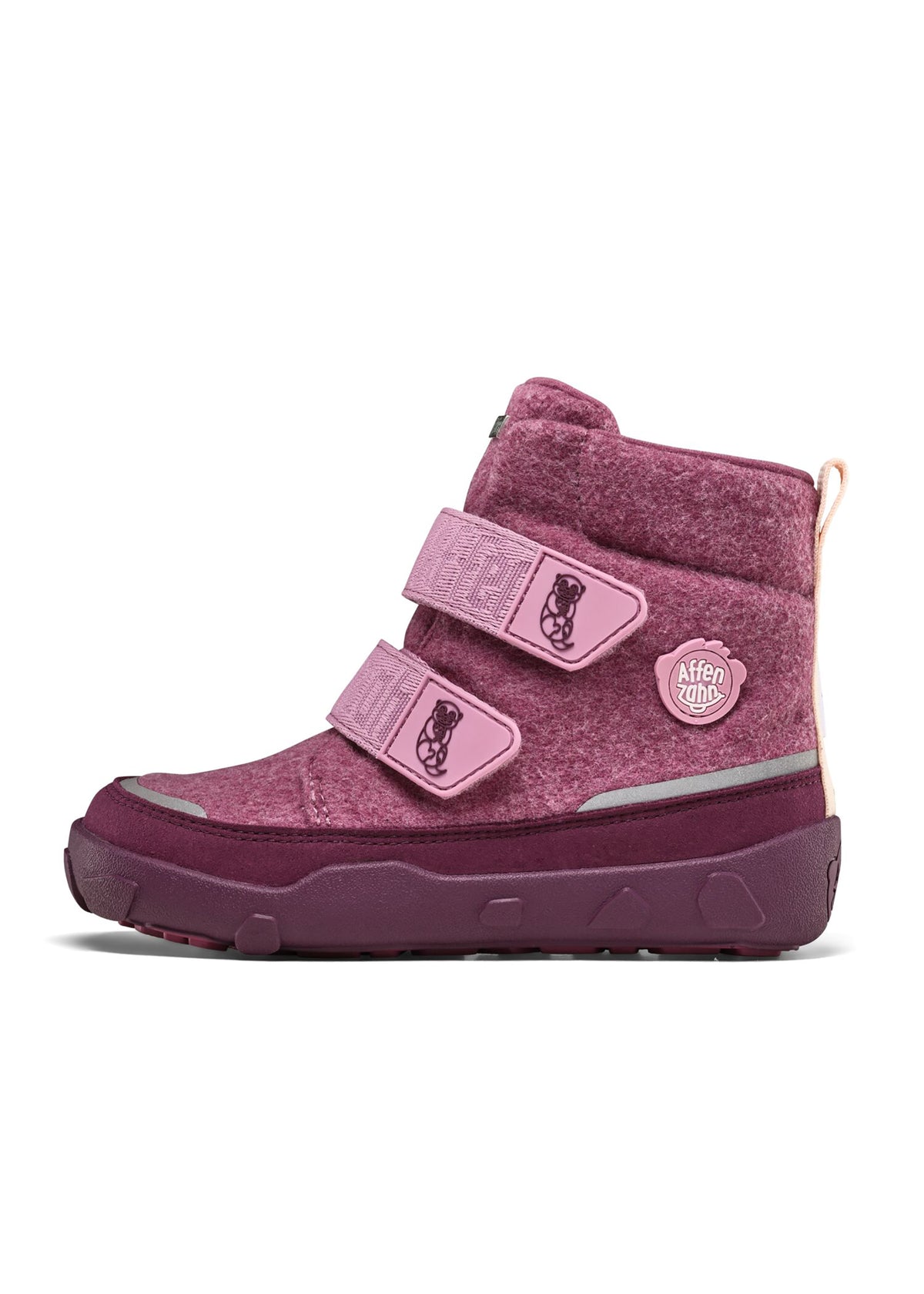 Lasten paljasjalkakengät - Wool Comfy Otter, talvikengät TEX-kalvolla - violetti, villa
