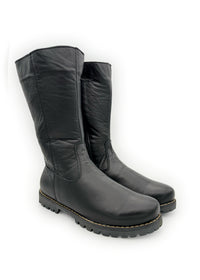 Saapikkaat - musta pehmeä nahka, maiharipohja