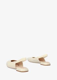 Slingback-avokkaat - Leire, kermanvaalea nahka