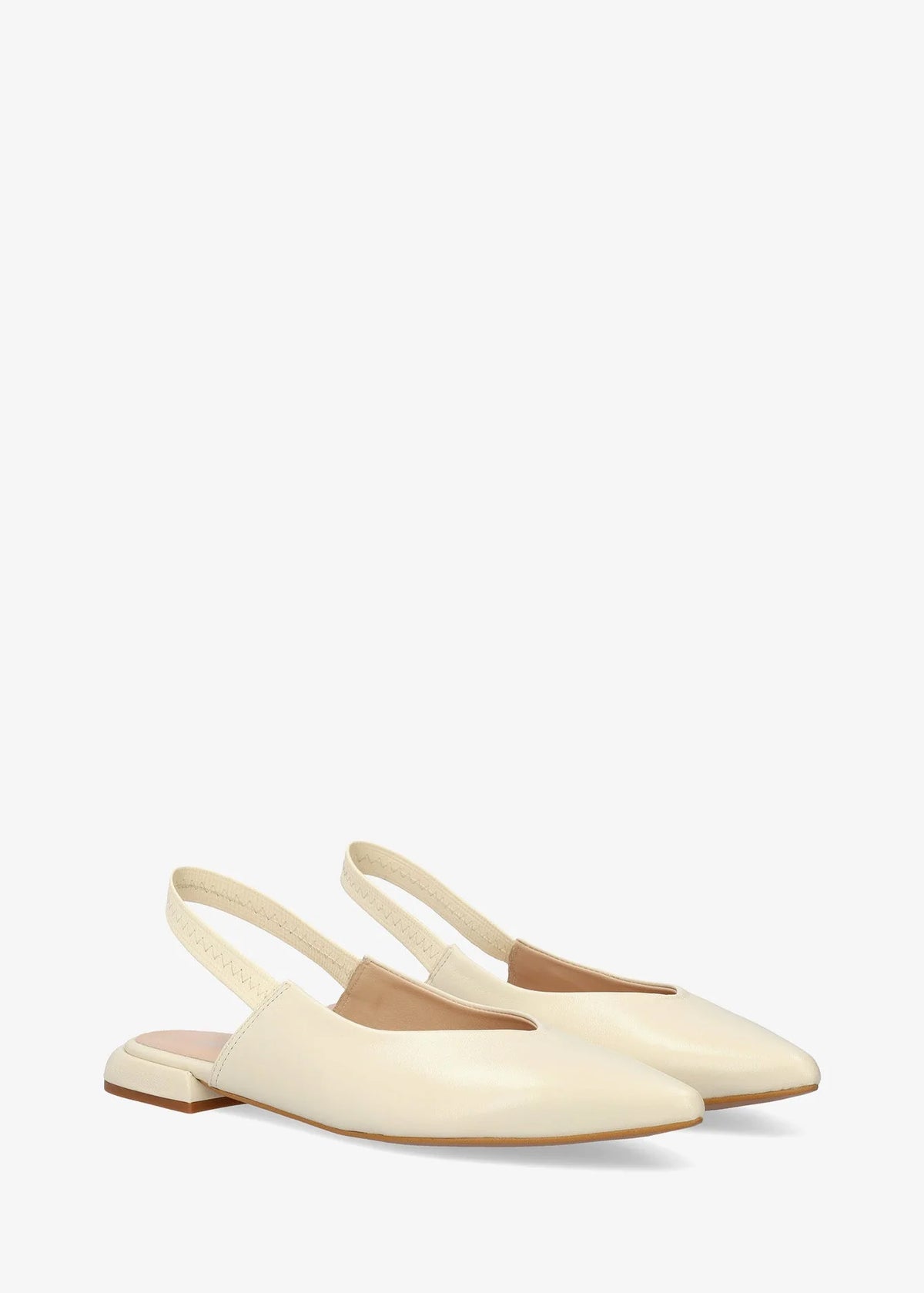 Slingback-avokkaat - Leire, kermanvaalea nahka
