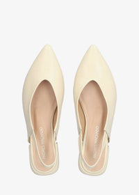 Slingback-avokkaat - Leire, kermanvaalea nahka