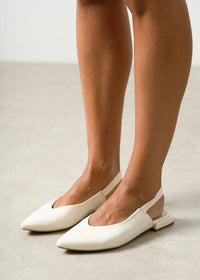 Slingback-avokkaat - Leire, kermanvaalea nahka