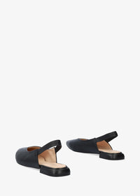Slingback-avokkaat - Leire, musta nahka