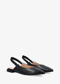 Slingback-avokkaat - Leire, musta nahka