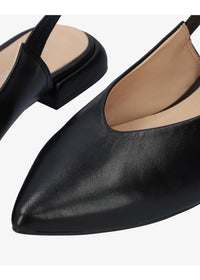 Slingback-avokkaat - Leire, musta nahka