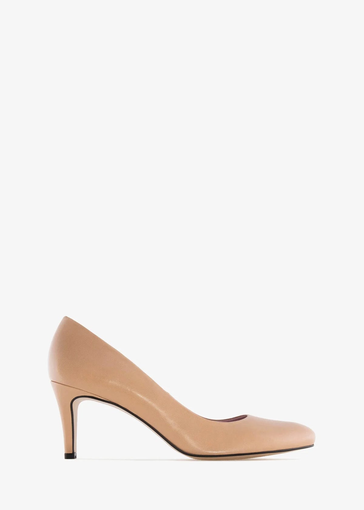 High heels - Natalia, nude leather